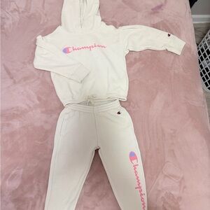 Champion Kids Cream and Pink Jogger Set